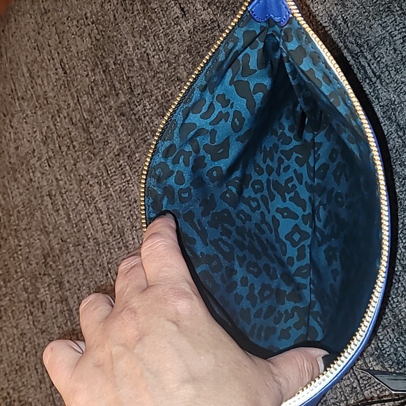 $15 For $95 NWT!! "T" MONOGRAM Rebecca Minkoff Jody CLUTCH Electric Blue💙 - Picture 3 of 9